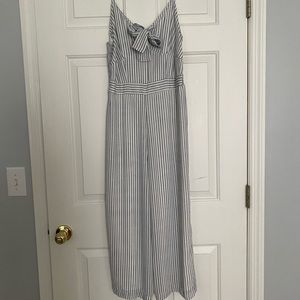 Grey striped jumpsuit